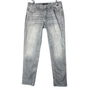 Mavi Women's Emma Slim Boyfriend Jeans‎ Size 33x32 Light Gray Stretch Mid Rise